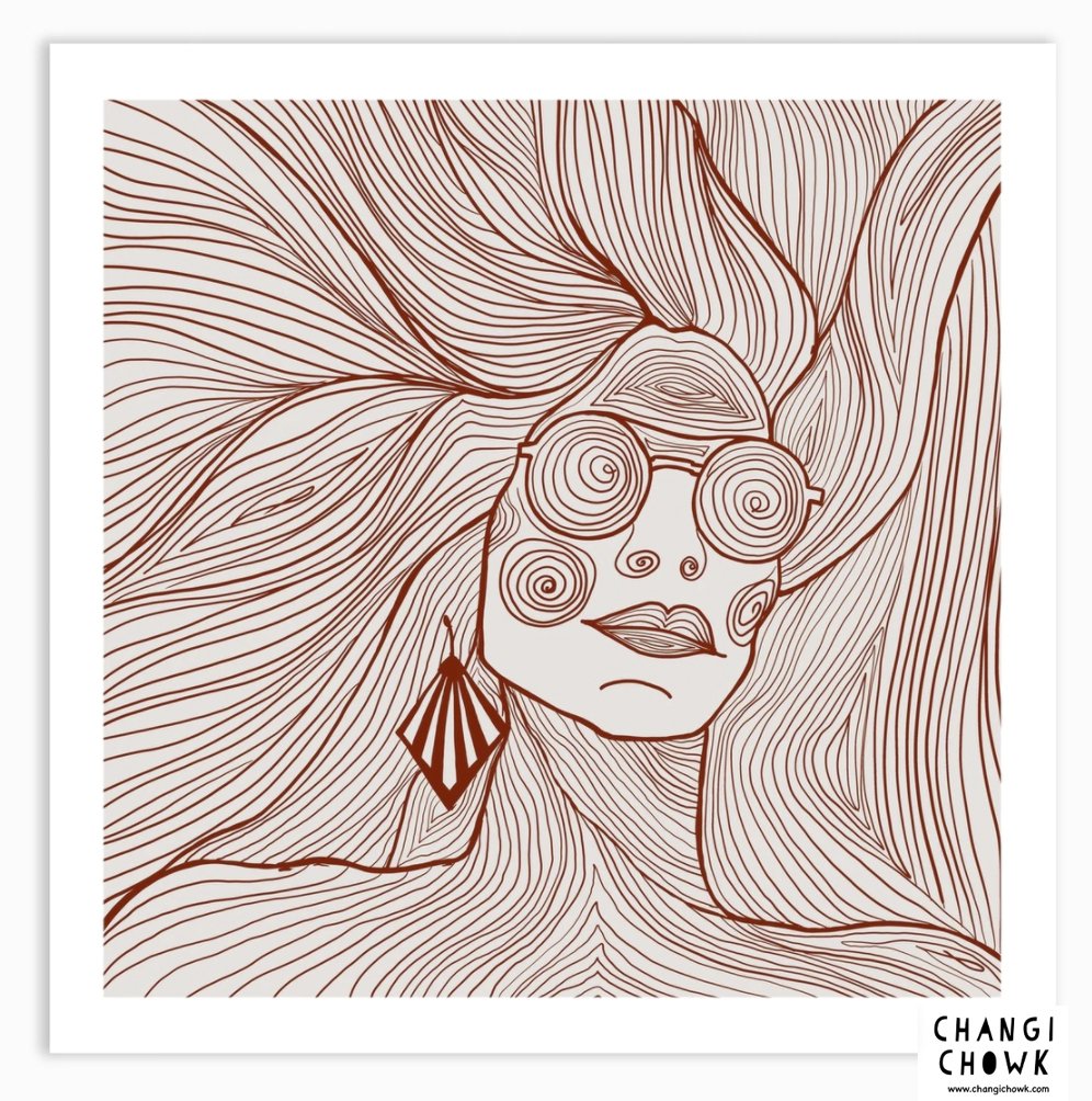 line art faces Singapore Art